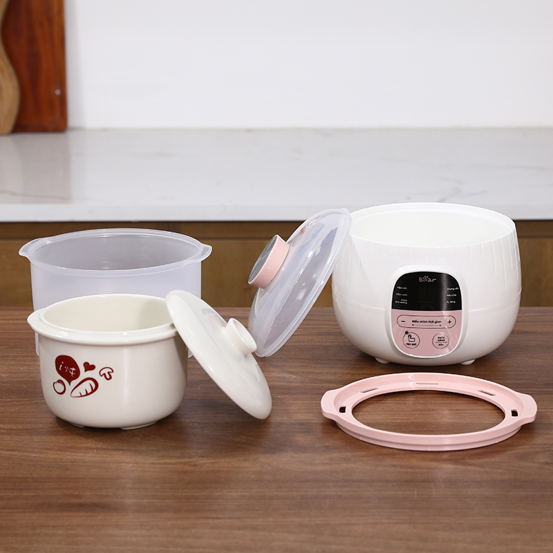 Nồi nấu chậm Bear 0.8 lít SUBE001 - Hồng 3
