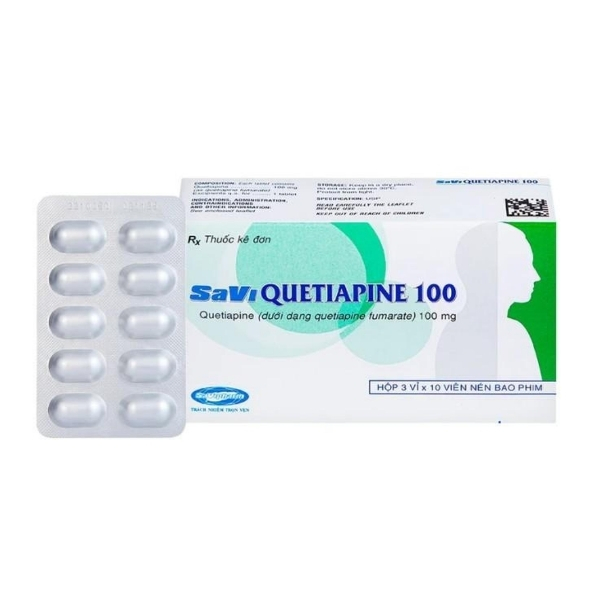 Savi Quetiapin 100mg điều trị tâm thần phân liệt