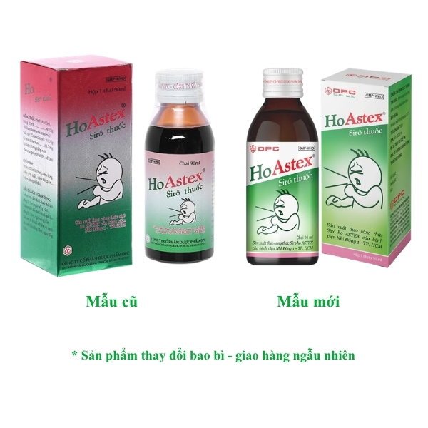 Siro HoAstex trị ho, giảm ho trong viêm họng, viêm phế quản, khí quản chai 90ml