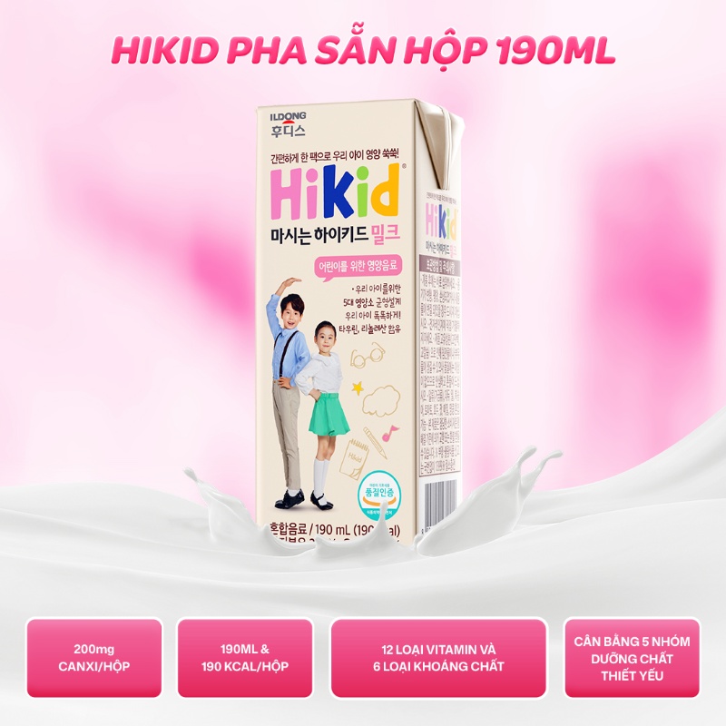 Sữa pha sẵn Hikid dạng hộp 190 ml (từ 1 tuổi) 6