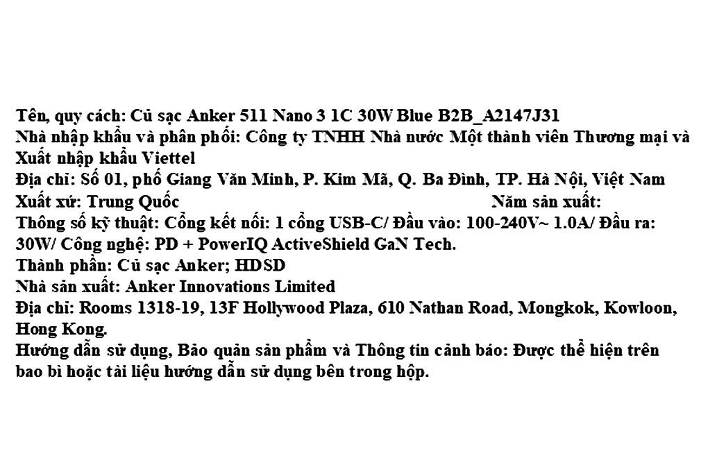 Adapter Sạc Type C PD GaN 30W Anker Nano 3 A2147 - 4