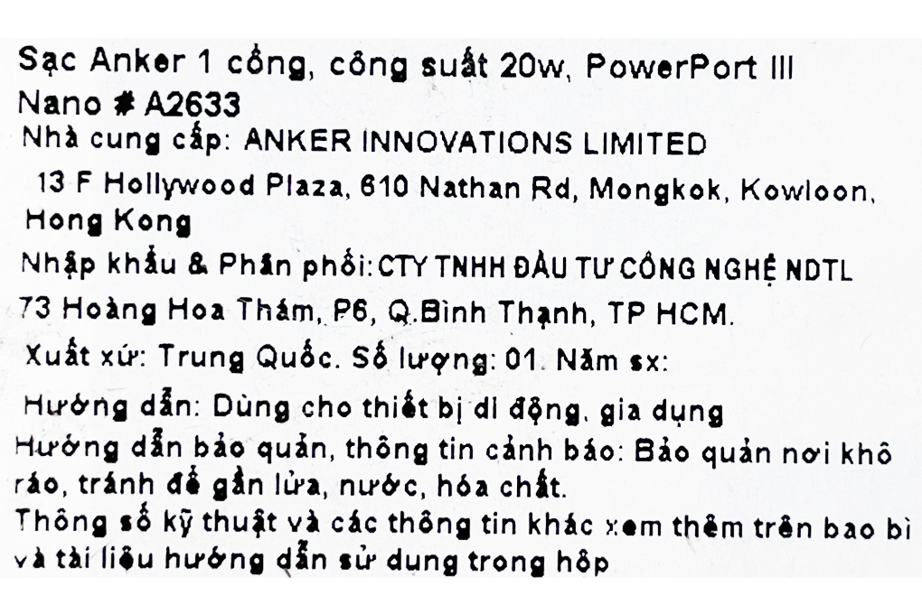 Adapter Sạc Type C PD 20W Anker PowerPort III Nano A2633 - 9
