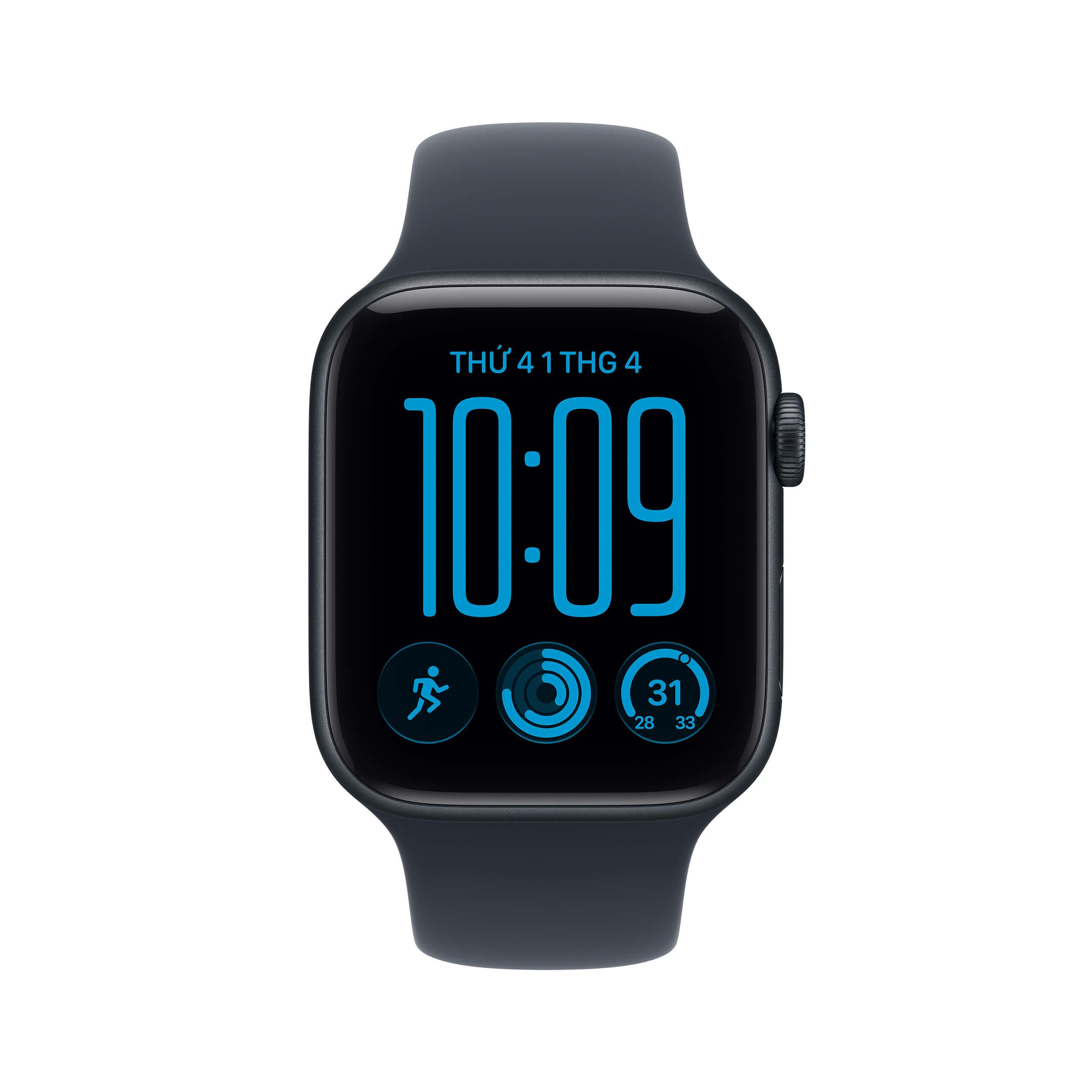 Apple Watch SE 3 GPS 44mm viền nhôm dây thể thao 2026 Ghi đen - 2