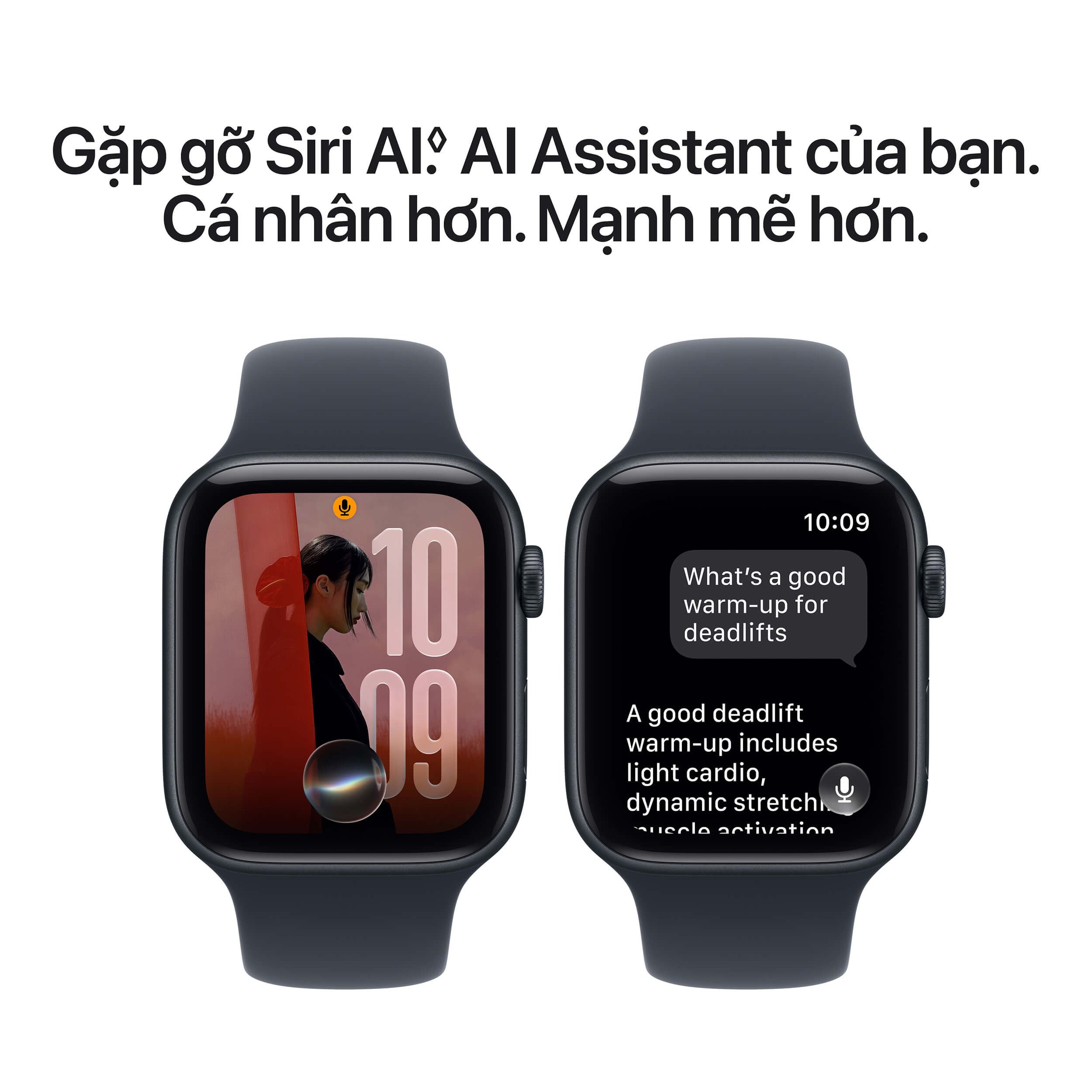 Apple Watch SE 3 GPS 44mm viền nhôm dây thể thao 2026 Ghi đen - 5