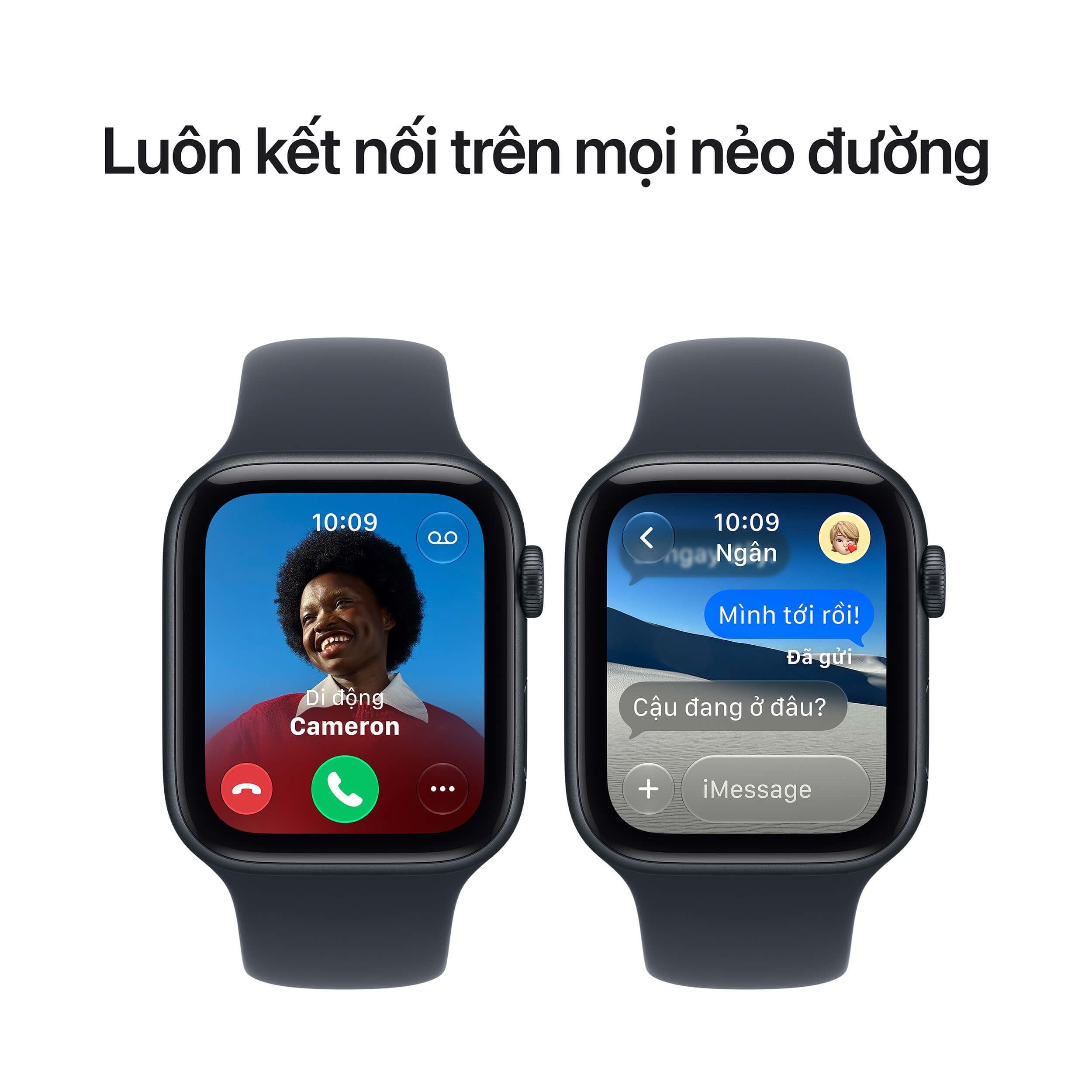 Apple Watch SE 3 GPS 44mm viền nhôm dây thể thao 2026 Ghi đen - 6