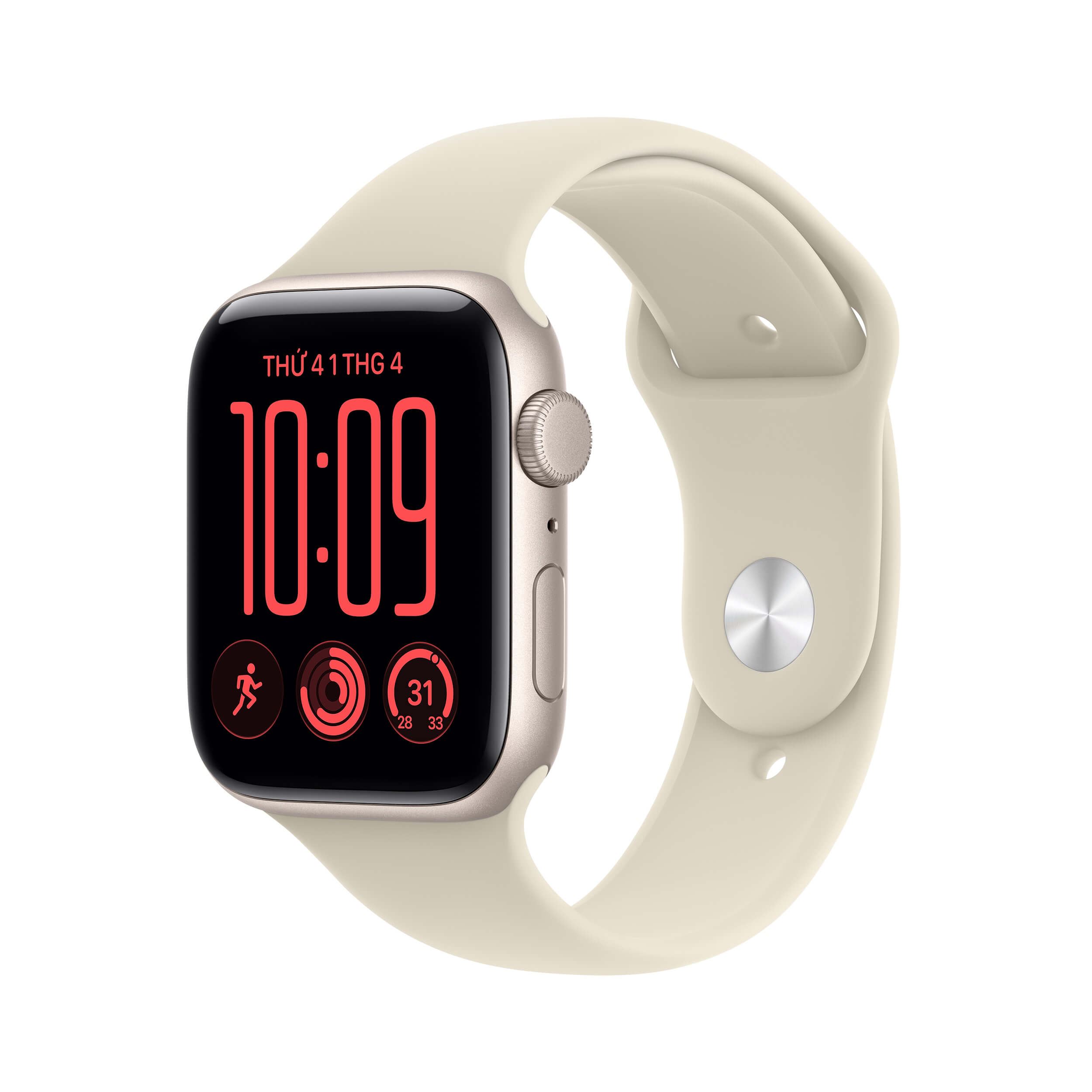 Apple Watch SE 3 GPS 44mm viền nhôm dây thể thao 2026 Vàng đồng