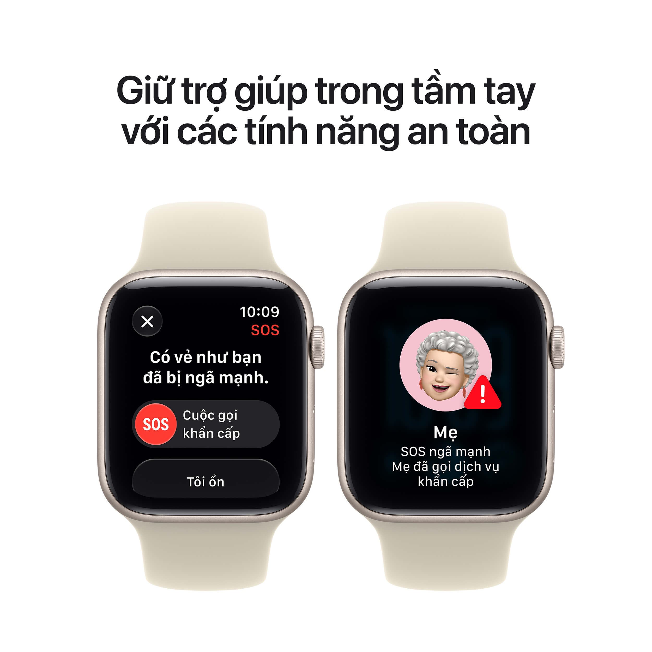 Apple Watch SE 3 GPS 44mm viền nhôm dây thể thao 2026 Vàng đồng - 7
