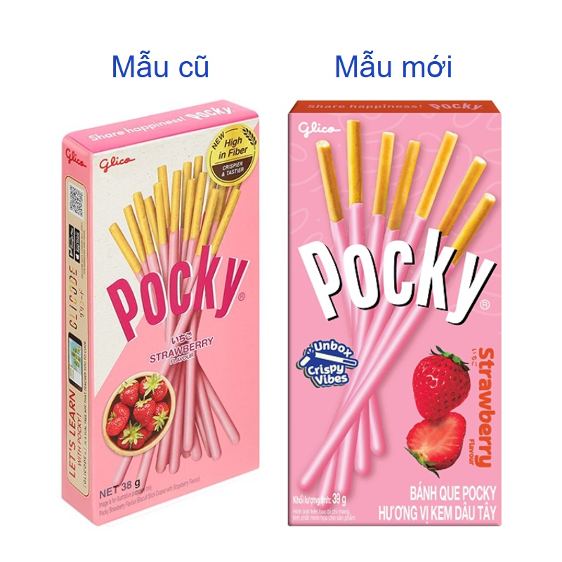 Bánh que Glico Pocky vị dâu hộp 38g (từ 3 tuổi) - Giao bao bì ngẫu nhiên 2