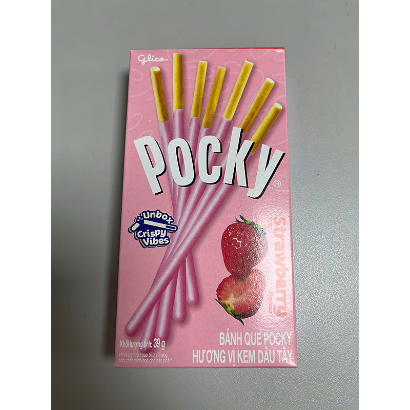 Bánh que Glico Pocky vị dâu hộp 38g (từ 3 tuổi) - Giao bao bì ngẫu nhiên 10