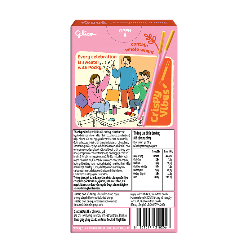 Bánh que Glico Pocky vị dâu hộp 38g (từ 3 tuổi) - Giao bao bì ngẫu nhiên 11