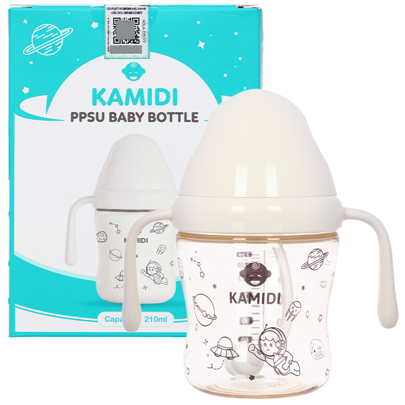 Bình sữa nhựa PPSU Kamidi cổ rộng thế hệ thứ 2 150 ml - Họa tiết galaxy (0 - 3 tháng) 15
