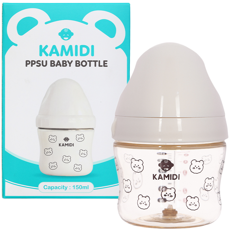 Bình sữa nhựa PPSU Kamidi cổ rộng thế hệ thứ 2 300 ml - Họa tiết gấu (6 - 9 tháng) 18
