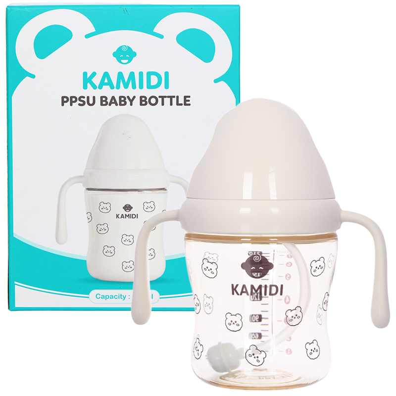 Bình sữa nhựa PPSU Kamidi cổ rộng thế hệ thứ 2 300 ml - Họa tiết gấu (6 - 9 tháng) 26