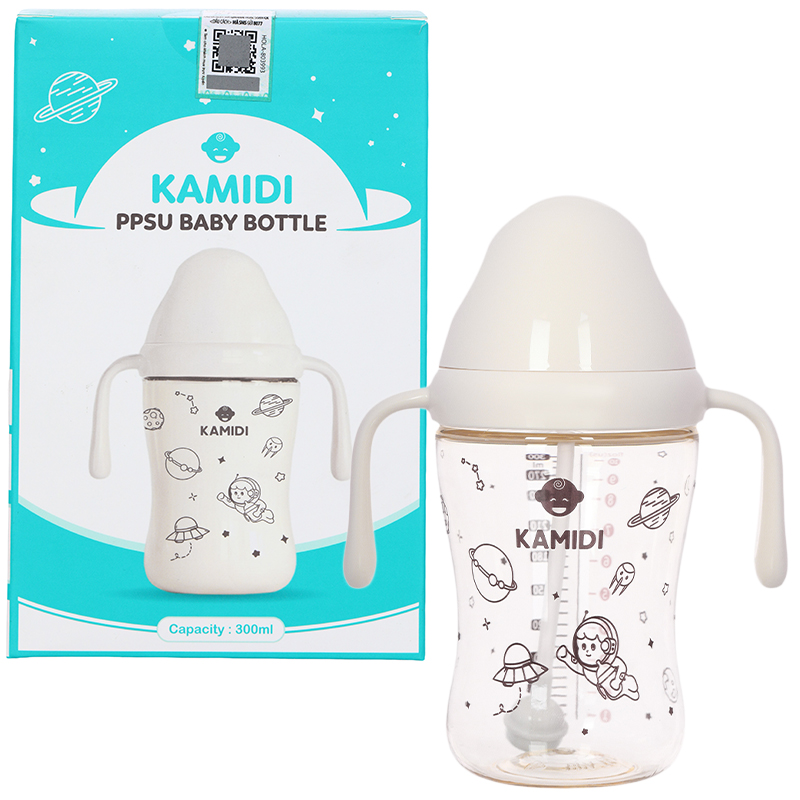 Bình sữa nhựa PPSU Kamidi cổ rộng thế hệ thứ 2 150 ml - Họa tiết galaxy (0 - 3 tháng) 23