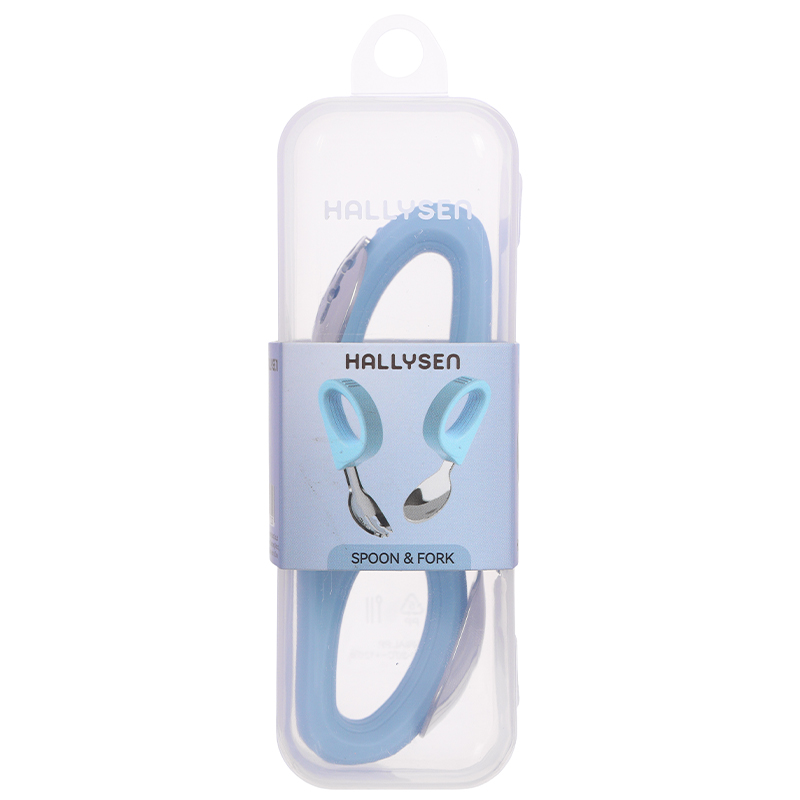 Bộ muỗng nĩa inox tay cầm tròn Hallysen - Màu be 14