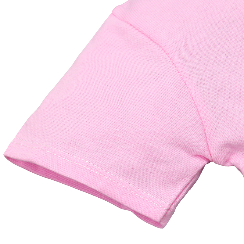 Bộ tay ngắn IQ baby cotton cúc bấm vai in hình màu hồng 5
