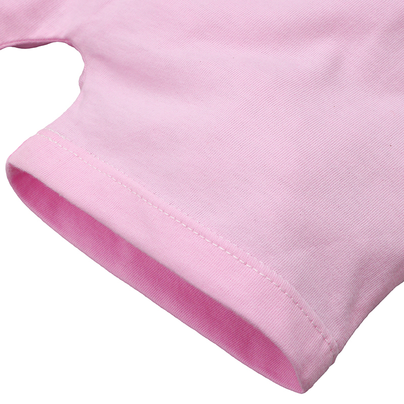 Bộ tay ngắn IQ baby cotton cúc bấm vai in hình màu hồng 9