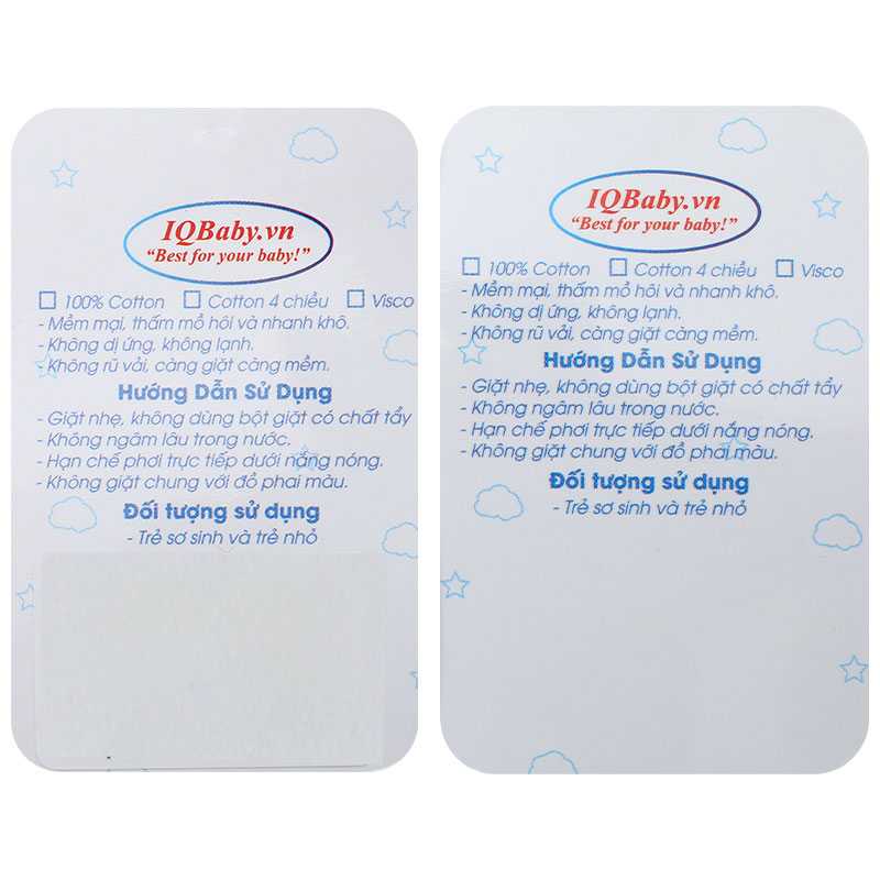Bộ tay ngắn IQ baby visco cúc lệch in gấu màu nâu 11