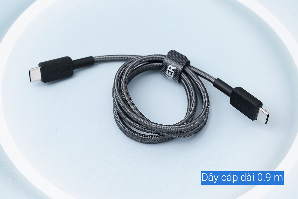 Cáp sạc nhanh và truyền dữ liệu Type-C - Type-C 60W 0.9m Anker 322 A81F5
