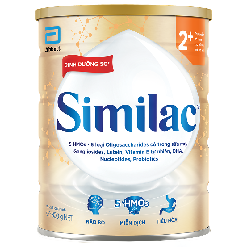 Combo 2 sữa bột Similac 5G 2+ 800g (từ 2 tuổi) - Giao bao bì ngẫu nhiên 8