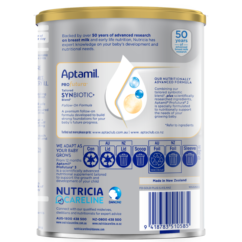 Sữa bột Aptamil Úc Profutura số 2 800g/900g (6 - 12 tháng) - Giao bao bì ngẫu nhiên 18