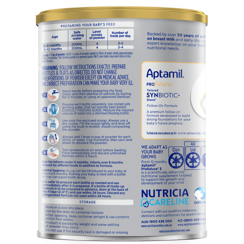 Sữa bột Aptamil Úc Profutura số 2 800g/900g (6 - 12 tháng) - Giao bao bì ngẫu nhiên 19