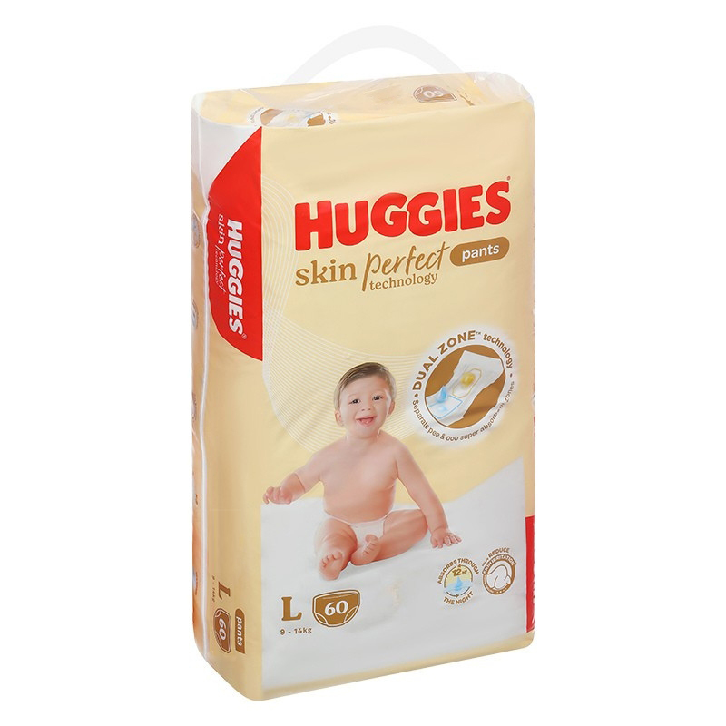 Combo 2 Tã quần Huggies Skin Perfect size L 60 miếng (9 - 14 kg) - Giao bao bì cộng miếng ngẫu nhiên 4