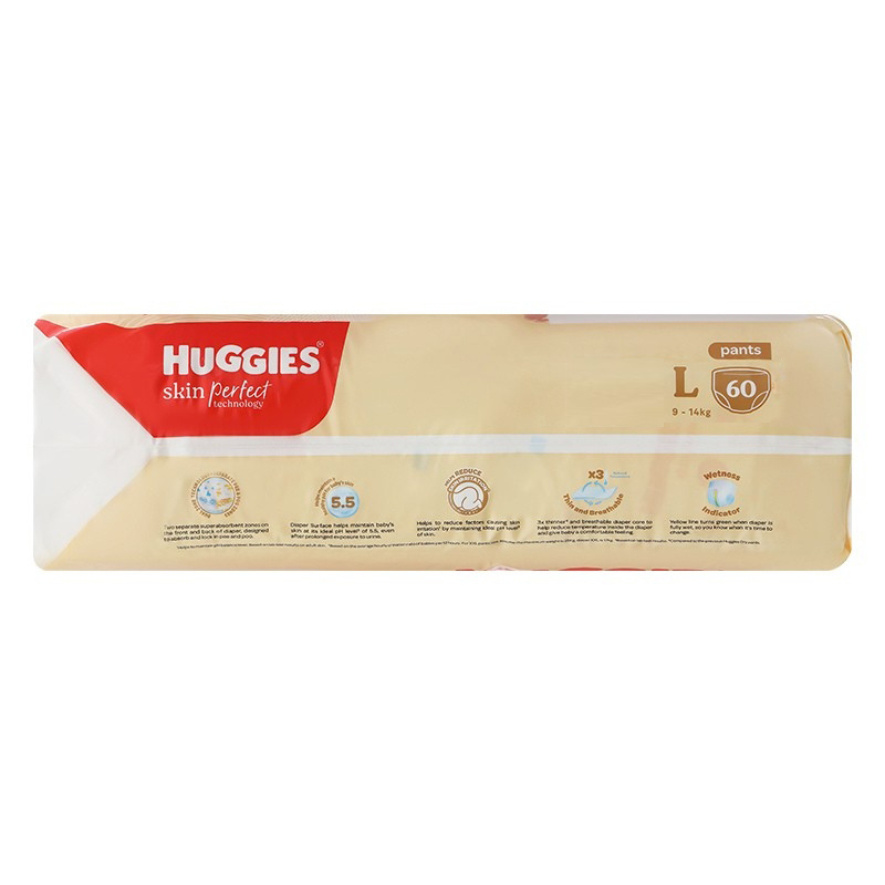 Combo 2 Tã quần Huggies Skin Perfect size L 60 miếng (9 - 14 kg) - Giao bao bì cộng miếng ngẫu nhiên 6