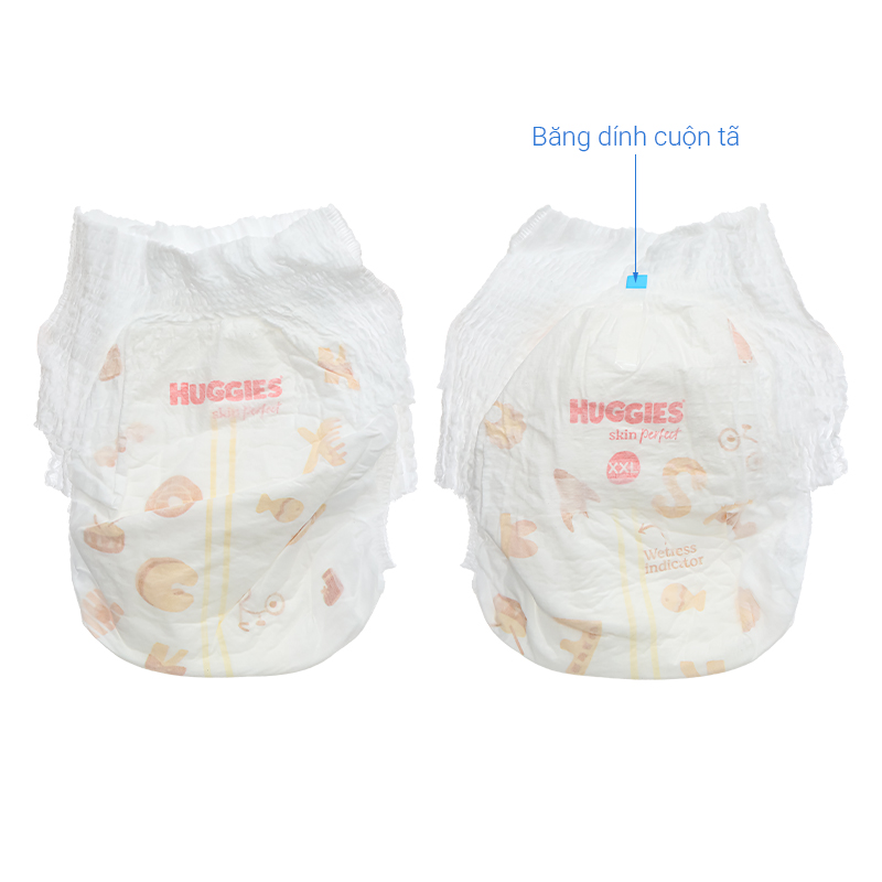 Combo 2 Tã quần Huggies Skin Perfect size L 60 miếng (9 - 14 kg) - Giao bao bì cộng miếng ngẫu nhiên 50