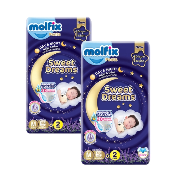 Combo 2 tã quần Molfix Sweet Dreams size M