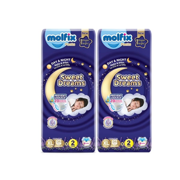Combo 2 tã quần Molfix Sweet Dreams size XL