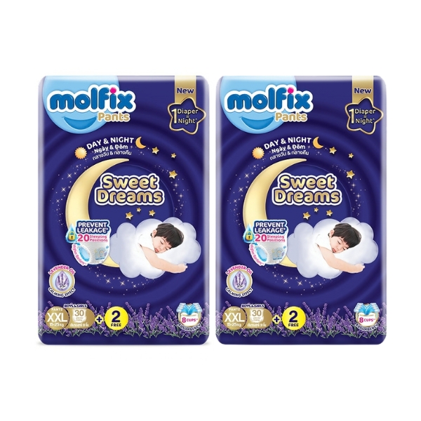 Combo 2 tã quần Molfix Sweet Dreams size XXL
