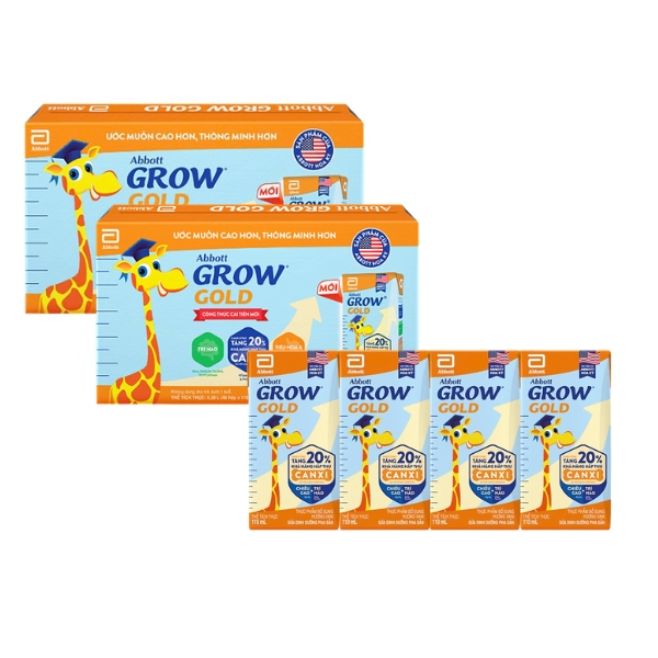 Combo 2 thùng 48 hộp sữa pha sẵn Abbott Grow Gold