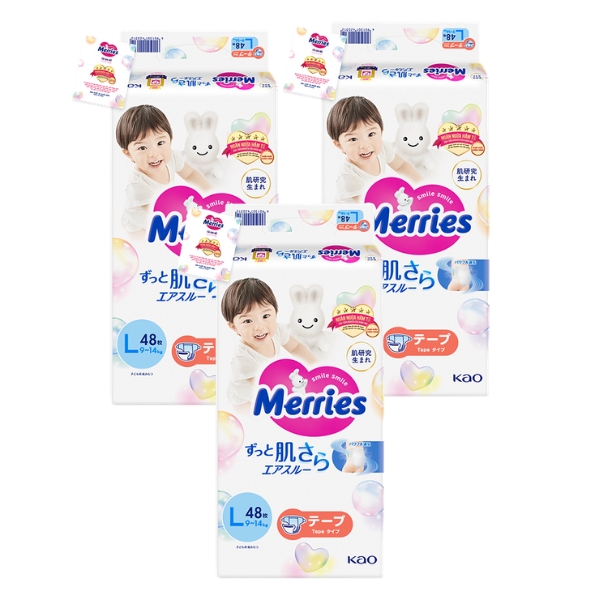 Tã dán Merries size L 48 miếng (9 - 14 kg) - Giao bao bì ngẫu nhiên 17