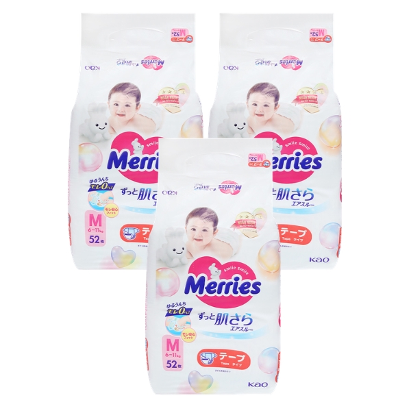 Tã dán Merries size M 52 miếng (6 - 11 kg) - Giao bao bì ngẫu nhiên 17