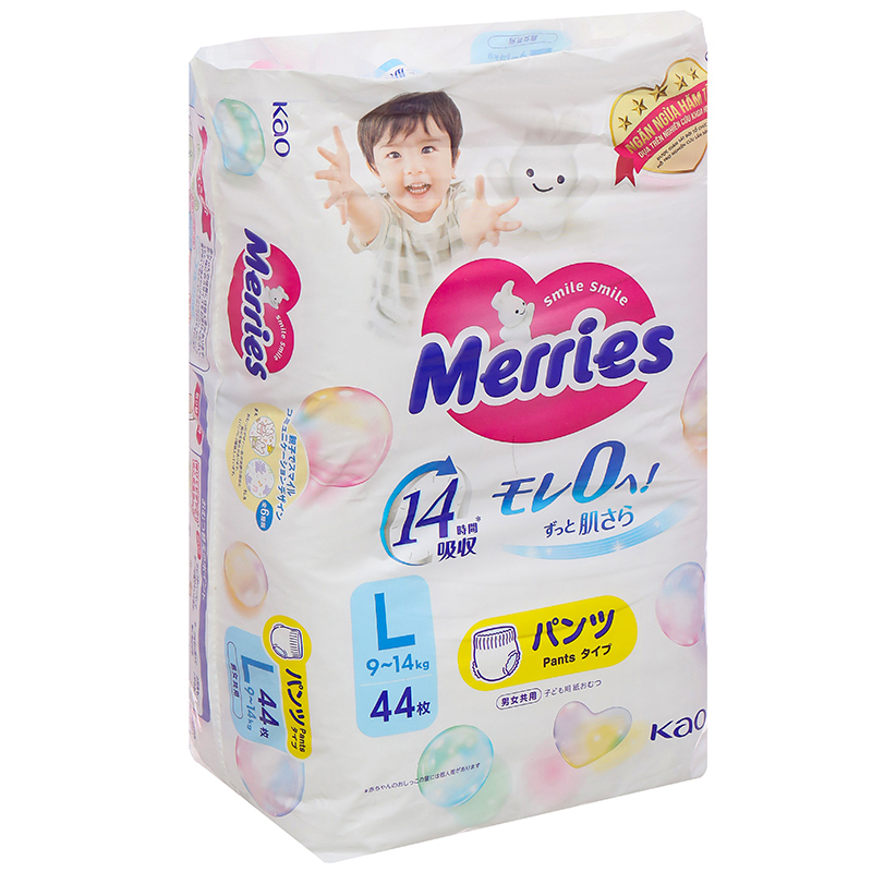 Tã quần Merries size L 44 miếng (9 - 14 kg) - Giao bao bì ngẫu nhiên 20