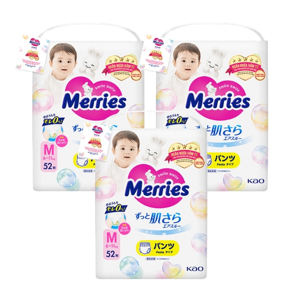 Tã quần Merries size M 52 miếng (6 - 11 kg) - Giao bao bì ngẫu nhiên 18