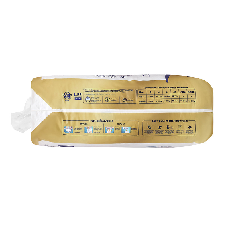 Combo 3 Tã quần Unidry Supreme Thin & Soft size L 68 + 8 miếng (9 - 14 kg) 4