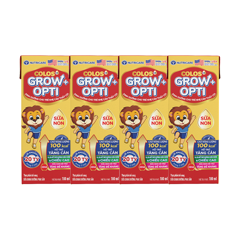 Combo 2 thùng 48 hộp sữa pha sẵn Nutricare Colos 24h Grow Plus 180ml (từ 1 tuổi) 24