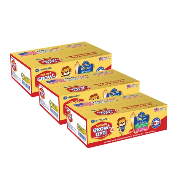 Combo 3 thùng 48 hộp sữa pha sẵn Nutricare Colos 24h Grow Plus
