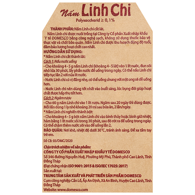 Combo 4 Linh Chi và Đông Trùng Hạ Thảo Domesco - 9