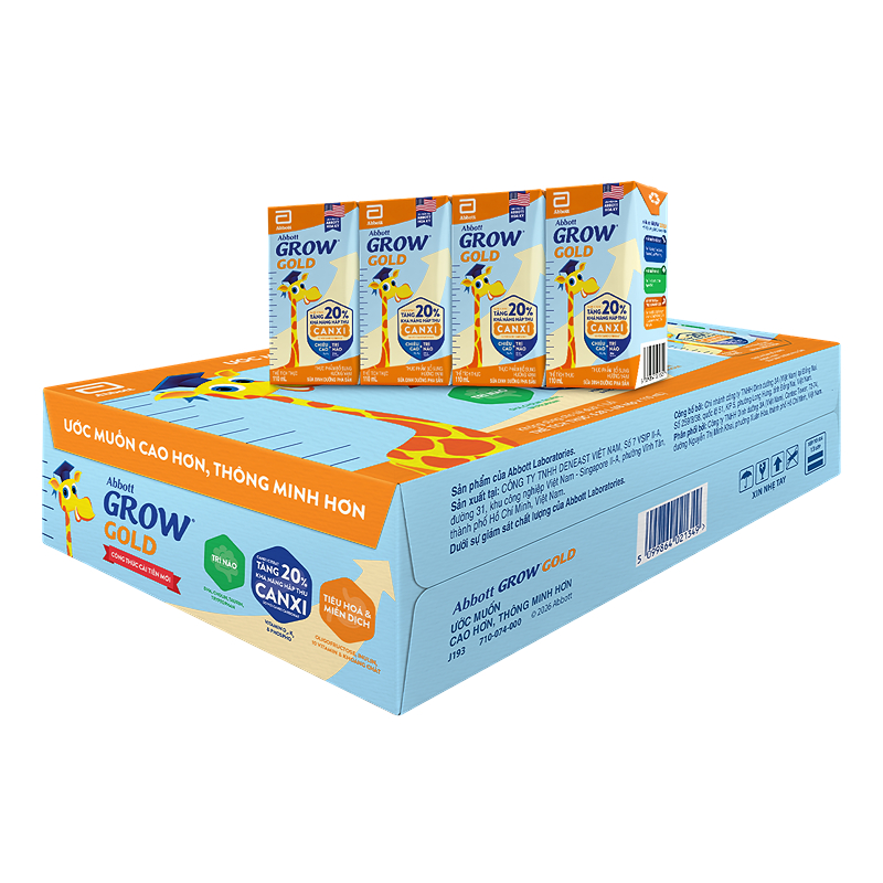 Combo 2 thùng 48 hộp sữa pha sẵn Abbott Grow Gold hương vani 110 ml (từ 1 tuổi) - Giao bao bì ngẫu nhiên 51