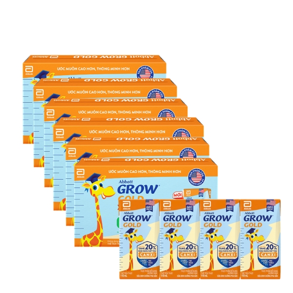 Combo 6 thùng sữa pha sẵn Abbott Grow Gold