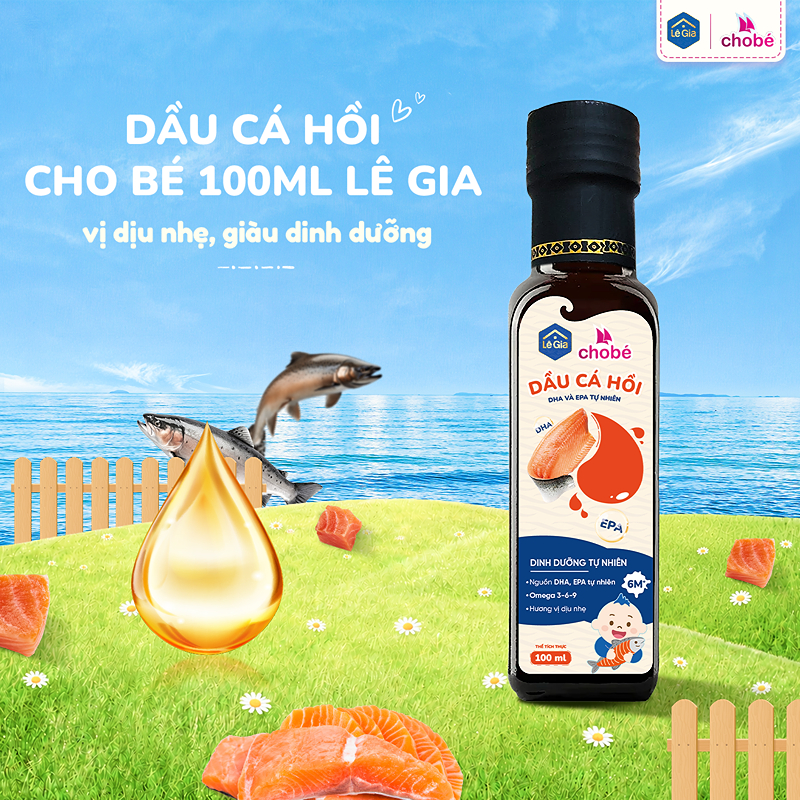 Dầu cá hồi Lê Gia ăn dặm cho bé chai 100 ml (từ 6 tháng) 4