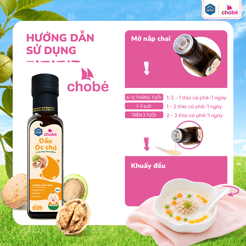Dầu cá hồi Lê Gia ăn dặm cho bé chai 100 ml (từ 6 tháng) 10