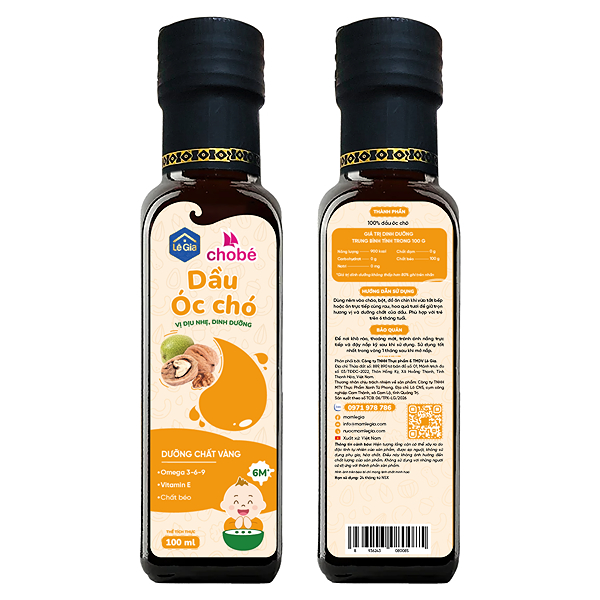 Dầu óc chó Lê Gia ăn dặm cho bé chai 100 ml