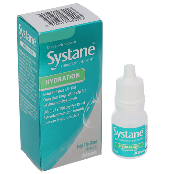 Dung dịch nhỏ mắt SYSTANE HYDRATION giúp bôi trơn bề mặt nhãn cầu và làm ẩm lại kính áp tròng