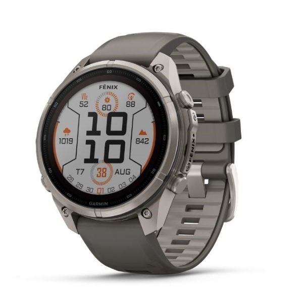 Garmin Fenix 9 Pro Solar Sapphire 47mm viền Titanium dây silicone