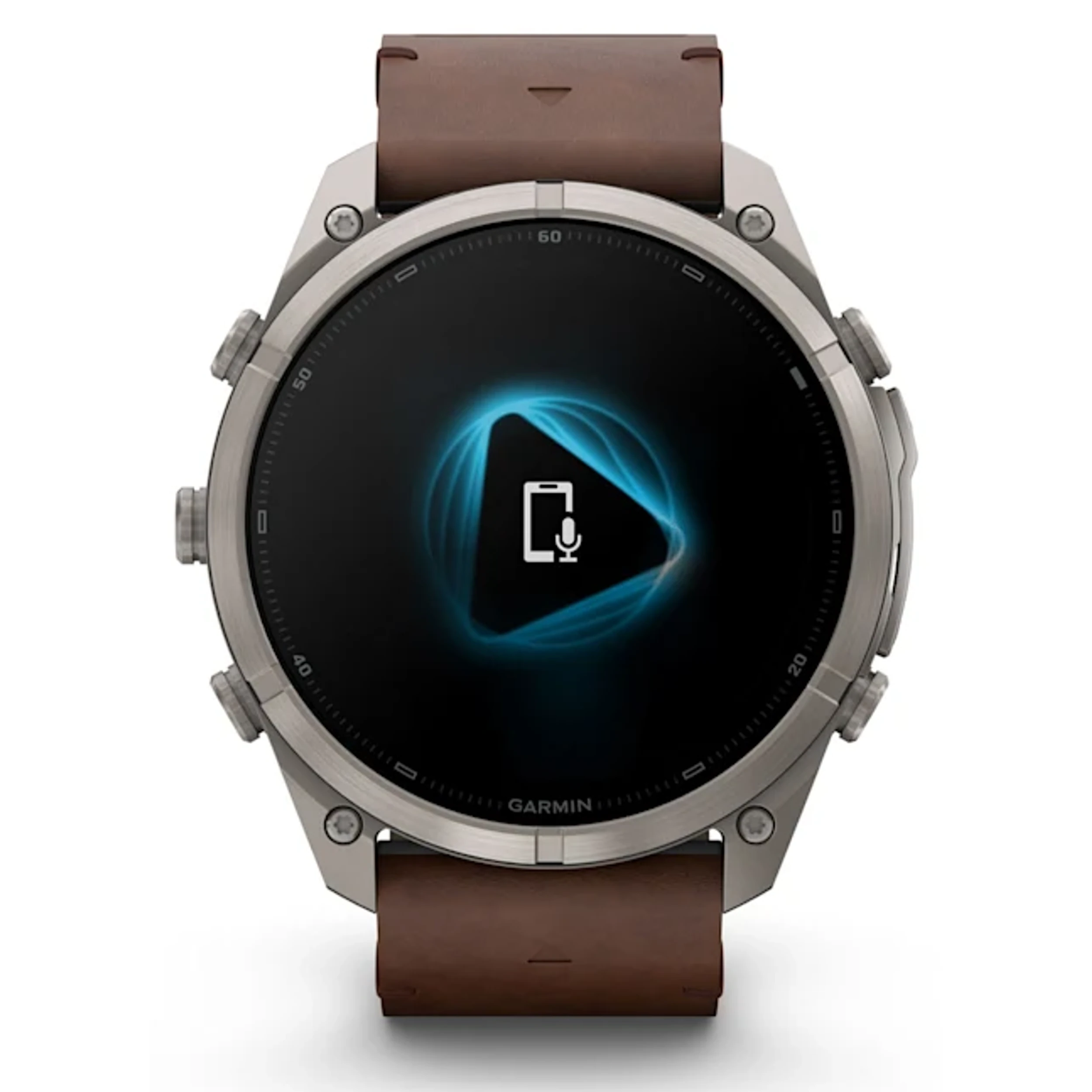 Garmin Fenix 9 Pro Sapphire 47mm viền Titanium dây da Nâu - 4