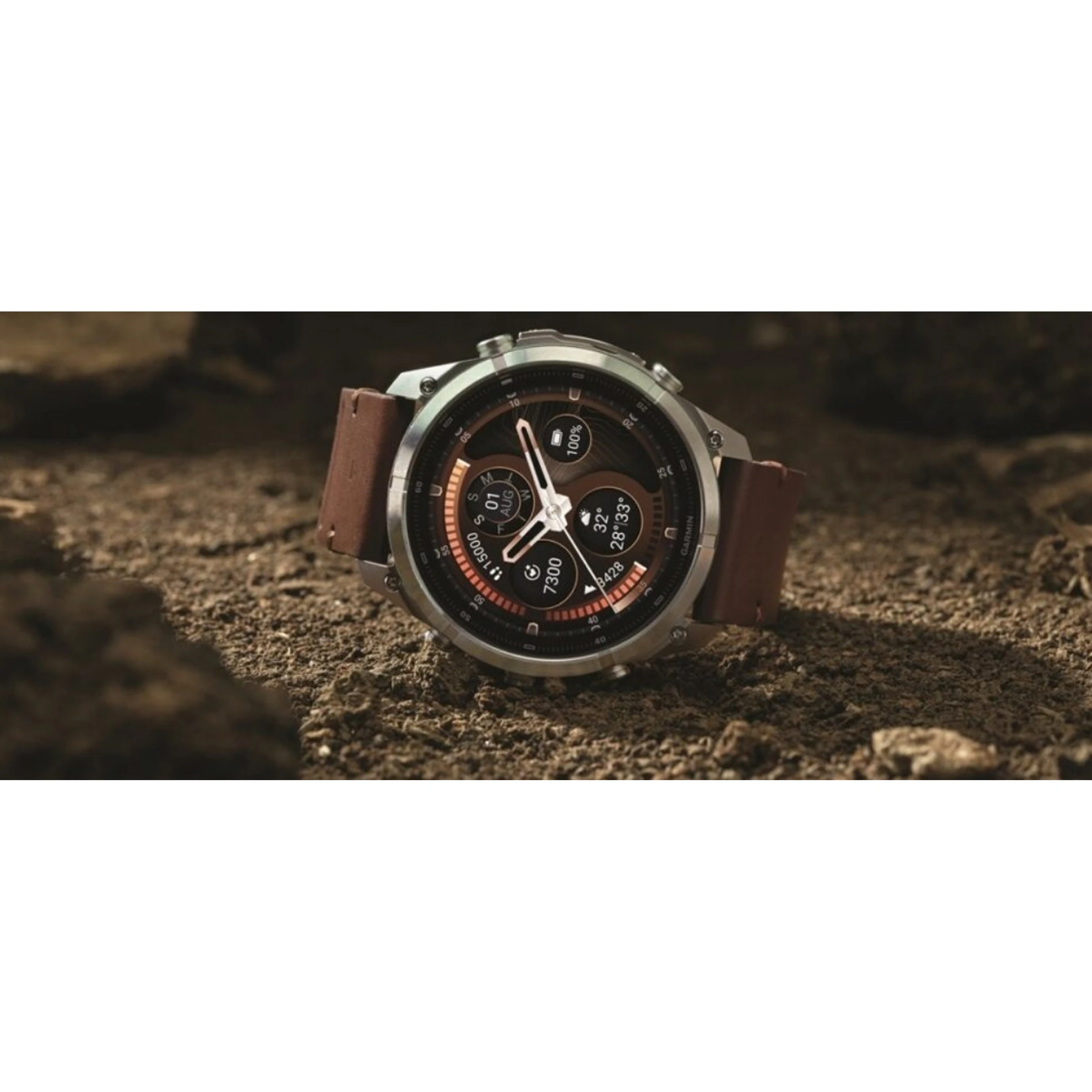 Garmin Fenix 9 Pro Sapphire 47mm viền Titanium dây da Nâu - 10